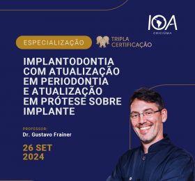 Implantodontia com Atualização em Periodontia e Atualização em prótese sobre Implante